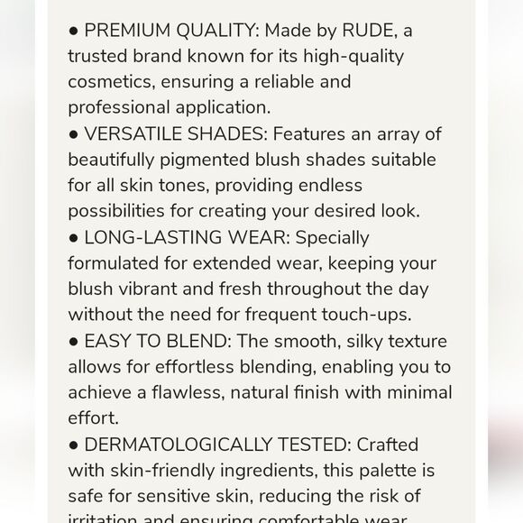 Rude Cosmetics Coutageous Blush Palette - Picture 8 of 8